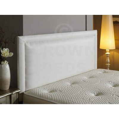 BUMPER FRENZY FAUX LEATHER HEADBOARD ALL SIZES VARIOUS COLOURS-4FT6 DOUBLE-WHITE